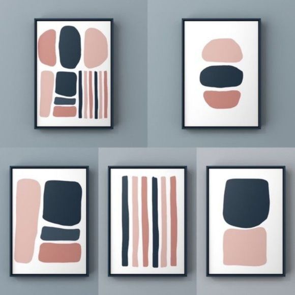 Modern minimalist boho abstract wall art print - Picture 4 of 7